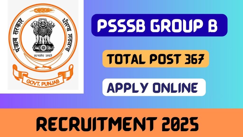 PSSSB GROUP B Recruitment 2025