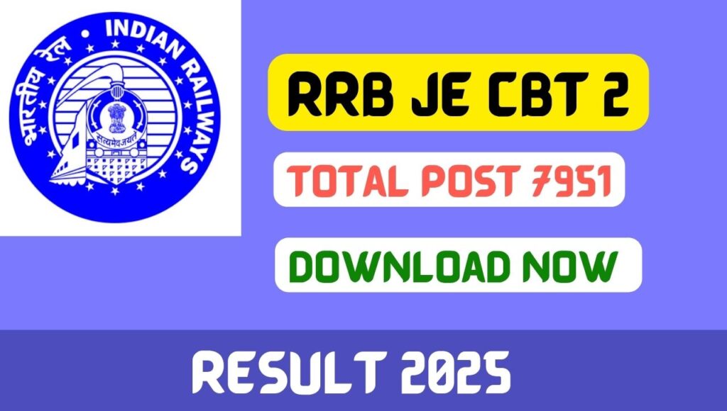RRB JE CBT 2 Result 2025